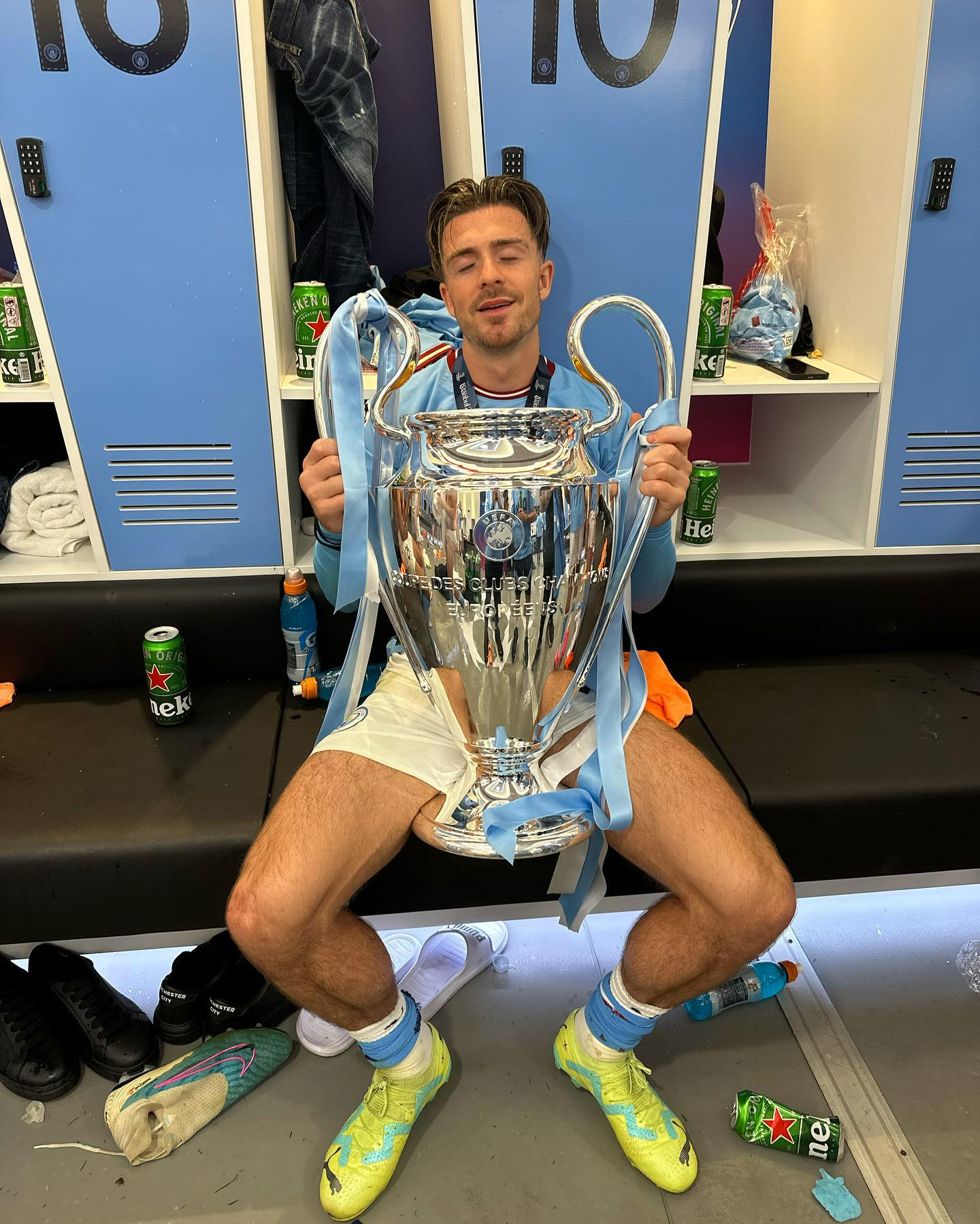 Jack Grealish after Man City won the European trophy