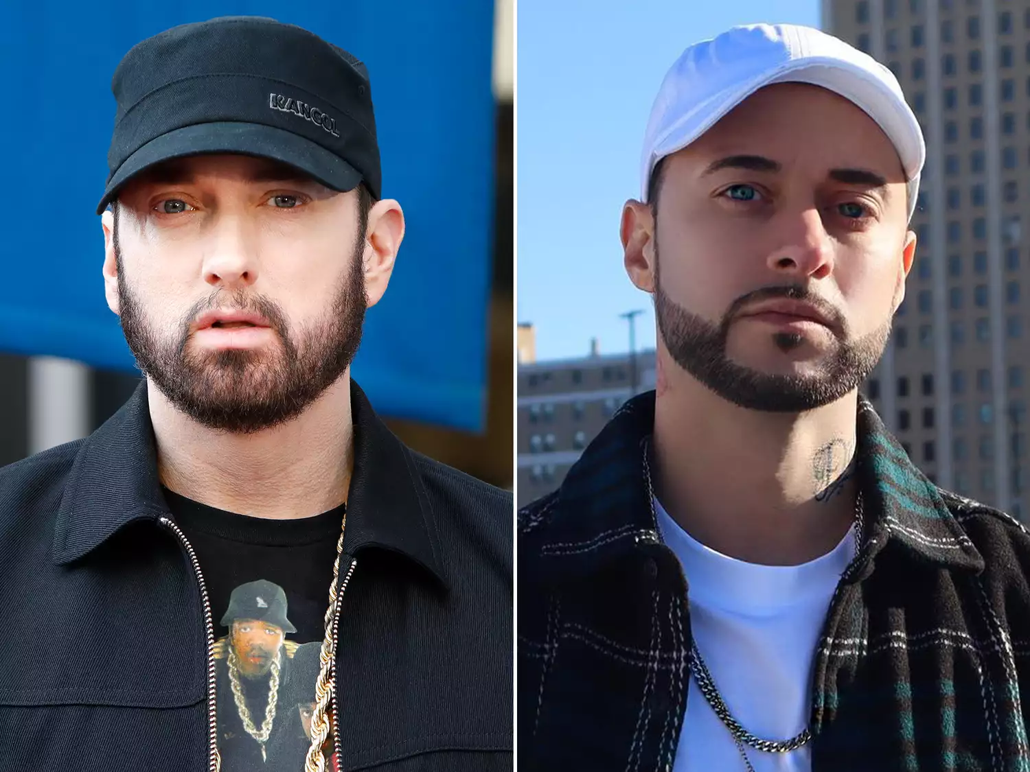 Eminem attends a ceremony honoring Curtis "50 Cent" Jackson with a star on the Hollywood Walk of Fame on January 30, 2020. ; Nathan 'Nate' Mathers. 