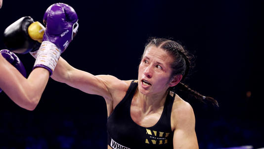 Nina Hughes lost her WBA bantamweight belt in brutal fashion. (Photo by Warren Little/Getty Images)