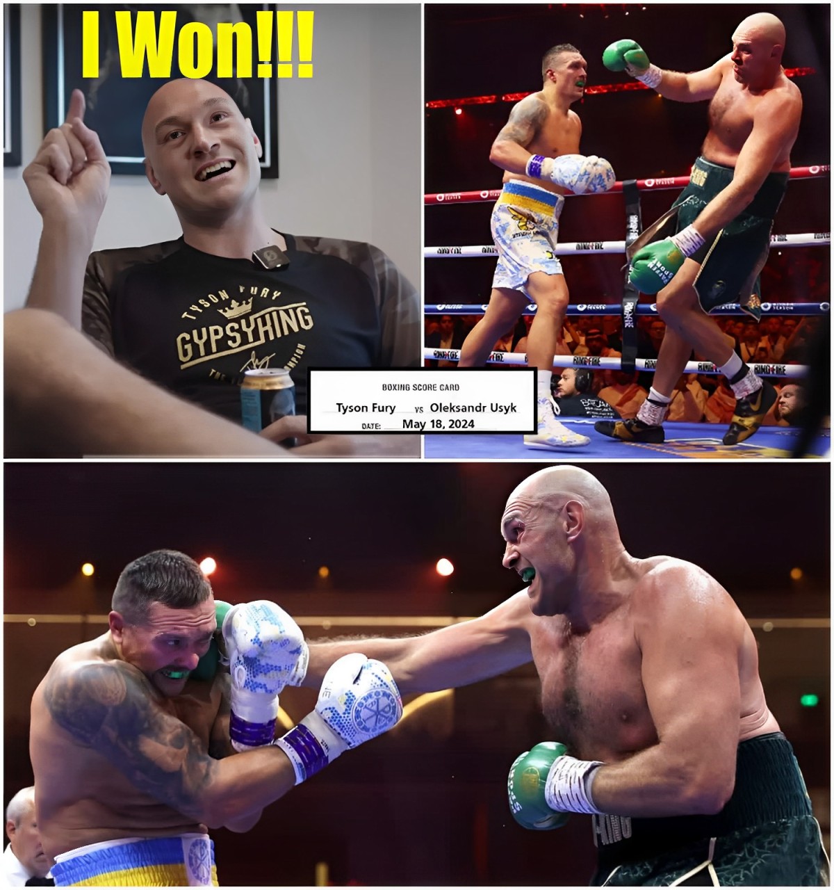 Fury and usyk head to head