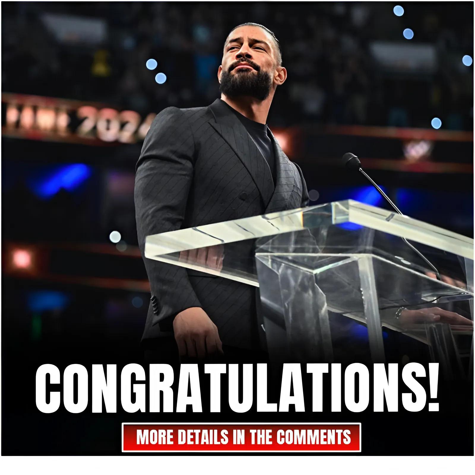 Congratulations to Roman Reigns 🤯 - amazingtoday.net