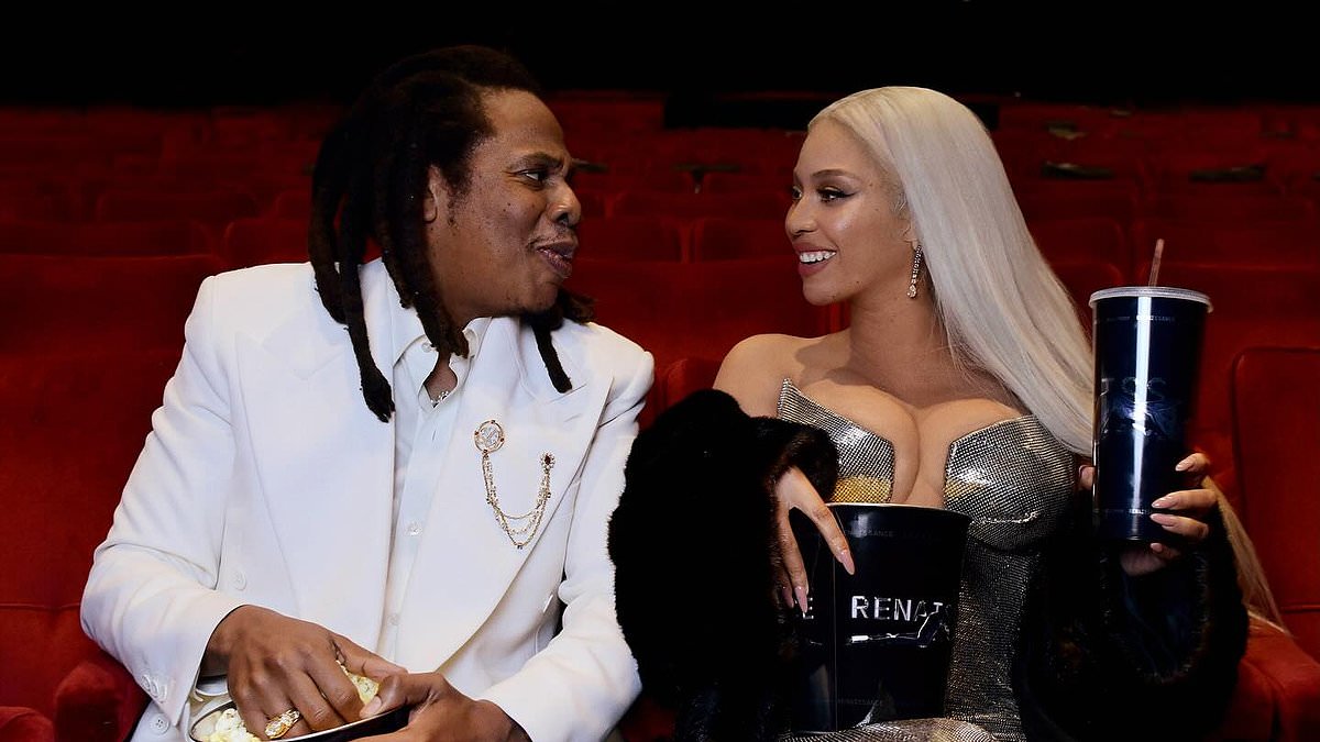 Beyonce holds hands with husband Jay-Z and hugs Kelly Rowland in adorable  BTS snaps from Renaissance LA premiere... after star was accused of  'lightening her skin' | Daily Mail Online