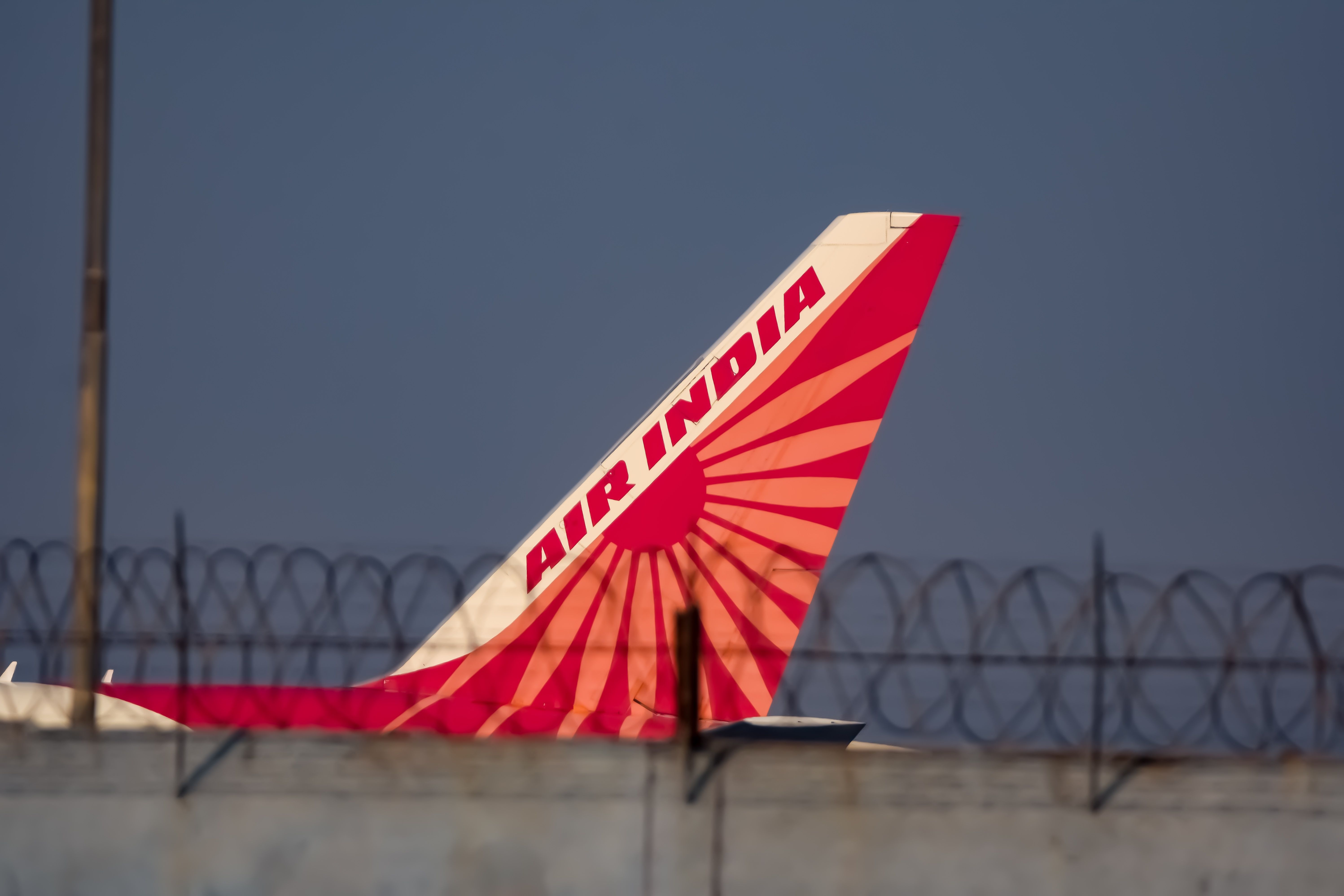 Aileron arrière d'Air India à DEL shutterstock_2428707933