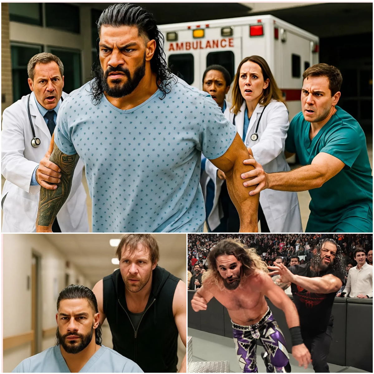Cover Image for El IMPACTANTE REGRESO EN AMBULANCIA de Roman Reigns sacude al Universo WWE tras la Visión de Seth Rollins en Clash in Paris 2025.
