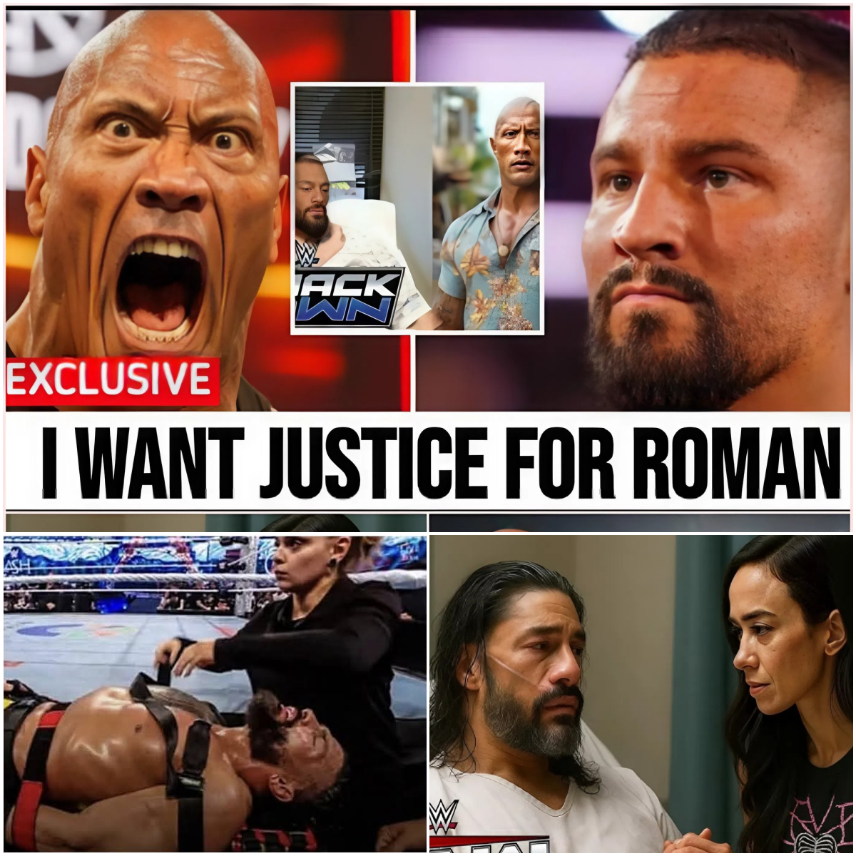 Cover Image for “The Rock Speaks Out for First Time Since Roman Reigns Hospitalization: Rage Erupts!”